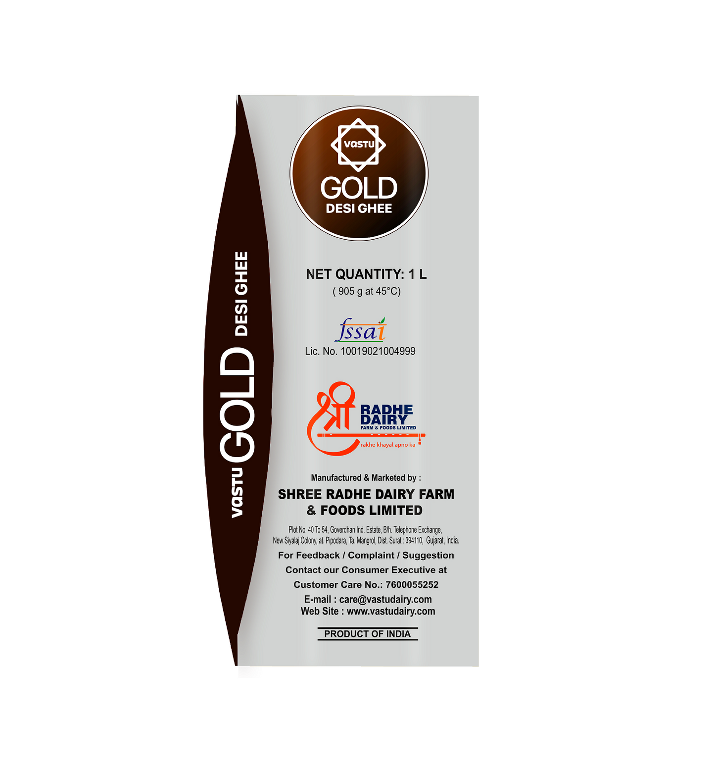 Vastu Desi Gold Ghee Tetrapack(Sikka Pack) Combo (Pack of 2)