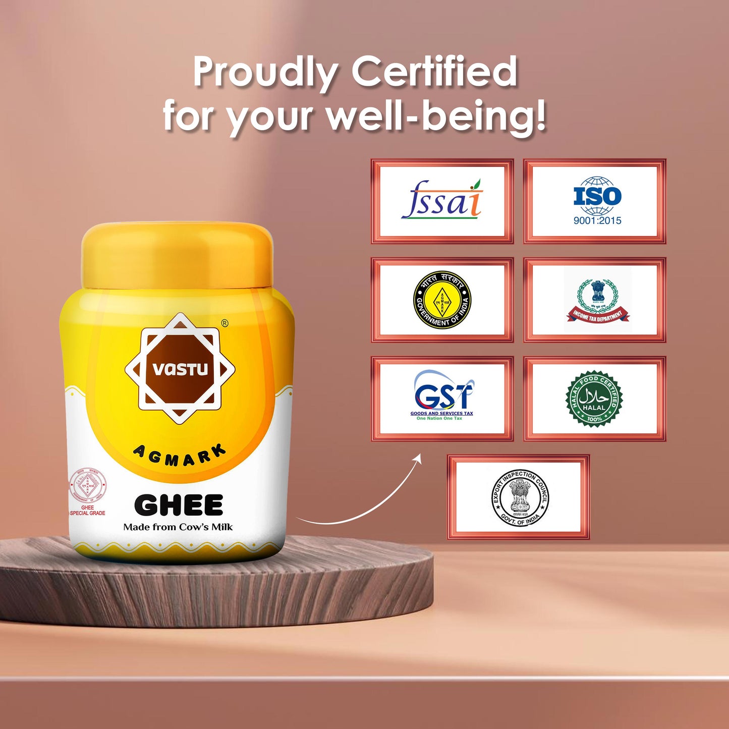 Vastu Cow Ghee Jar Combo -(Pack of 2)