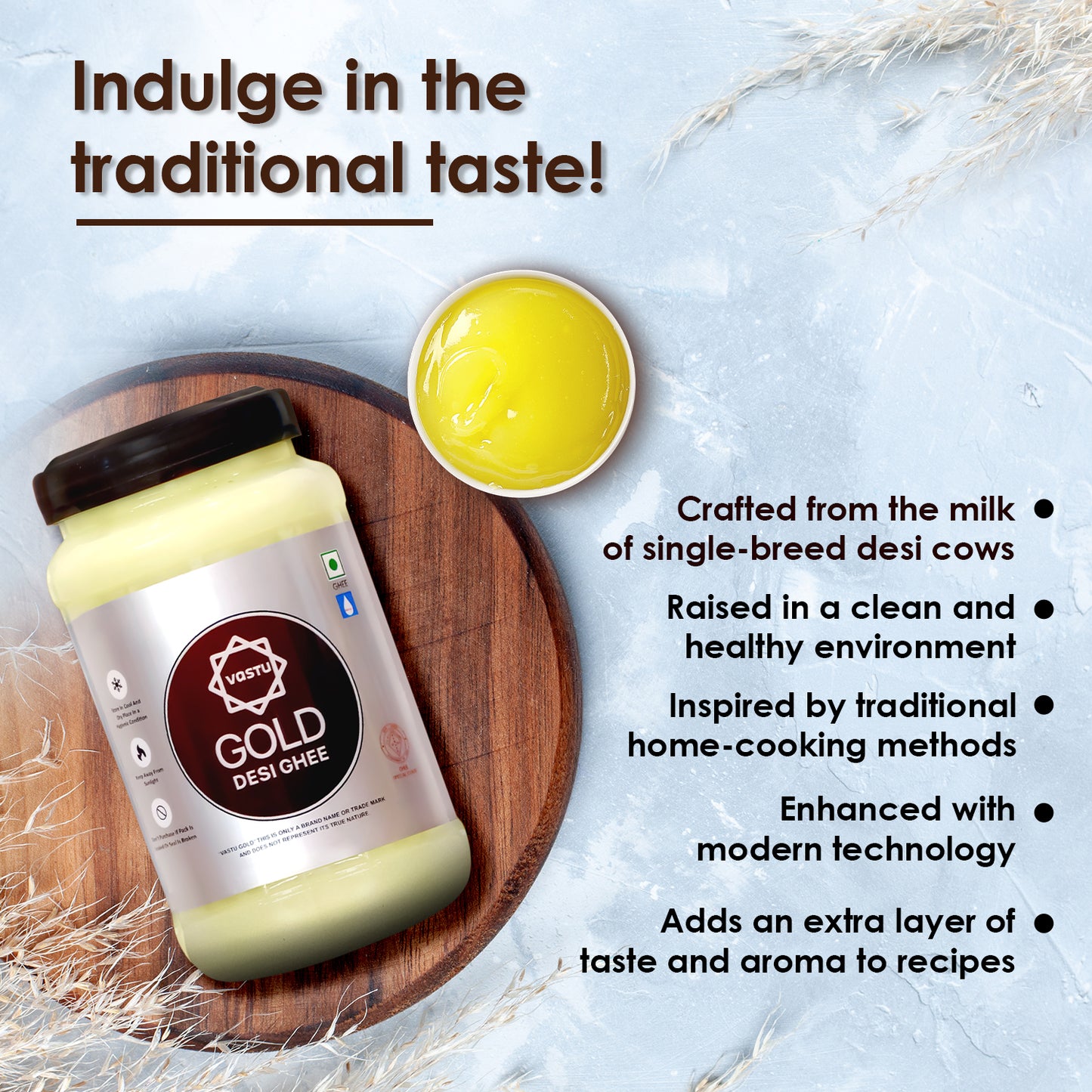 Vastu Desi Gold Ghee Jar Combo(Pack of 2)