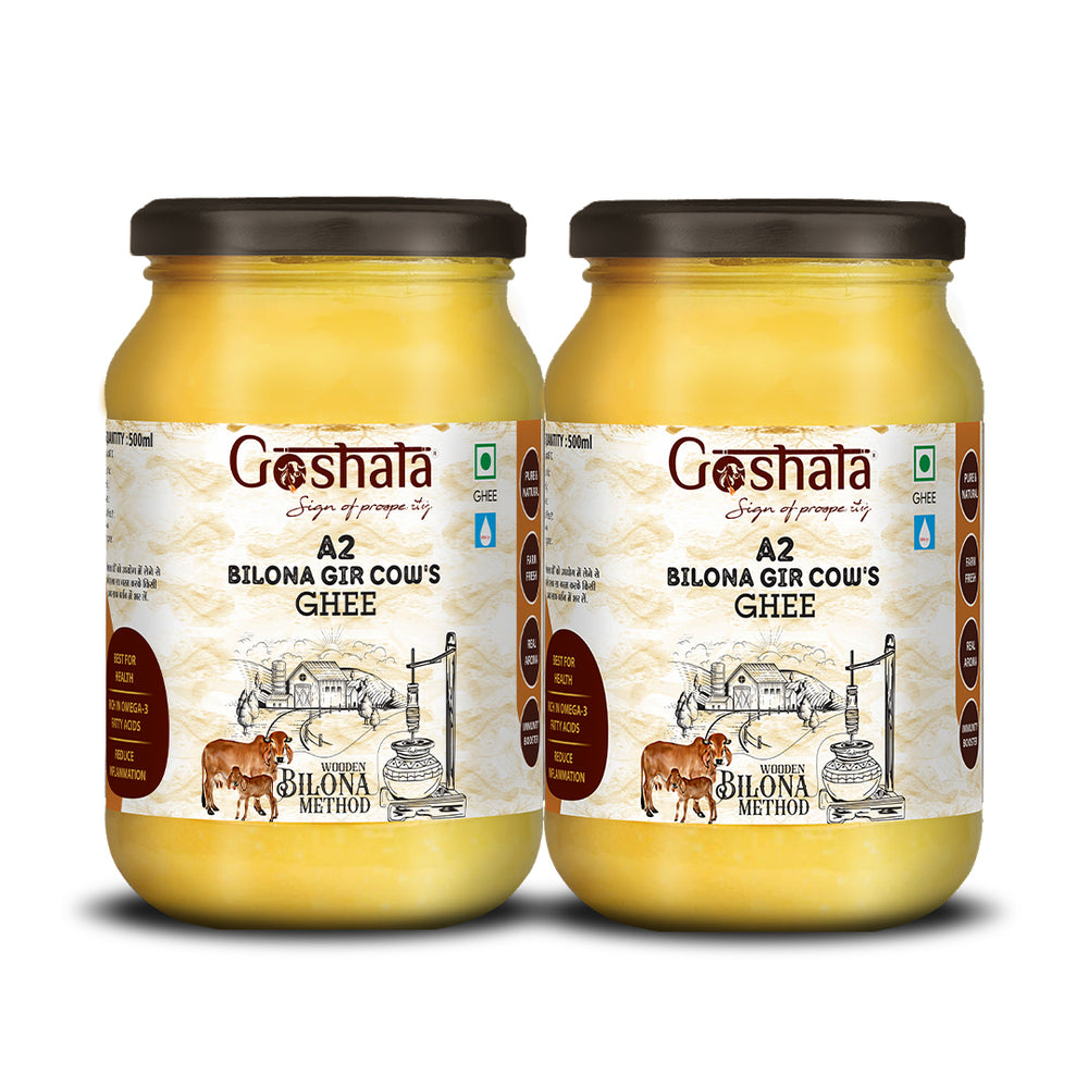 Goshala Bilona Gir Cow Ghee Jar Combo(Pack of 2)