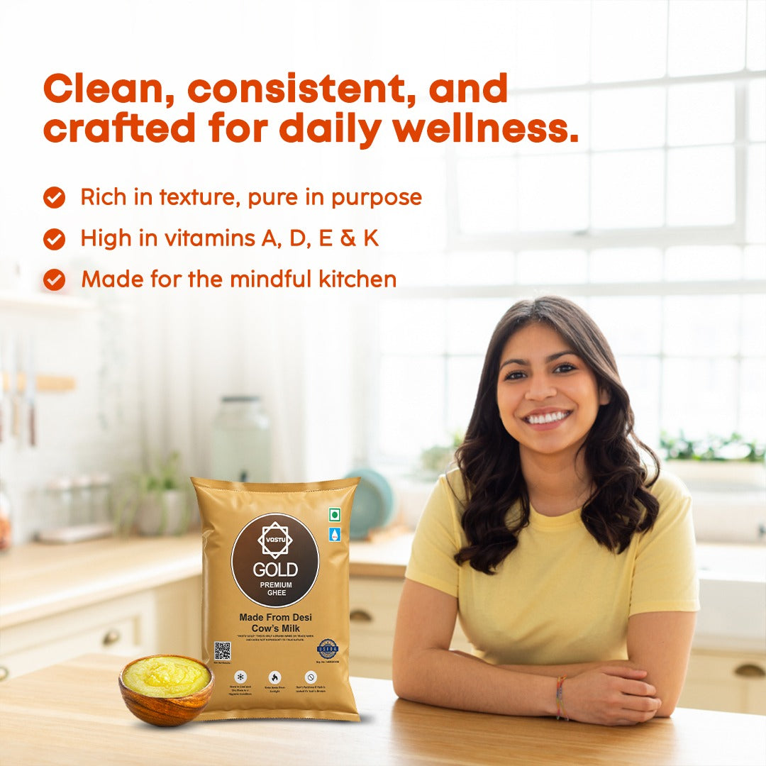
                  
                    Vastu Cows Gold Ghee  POUCH Pack(Pack of 1)
                  
                