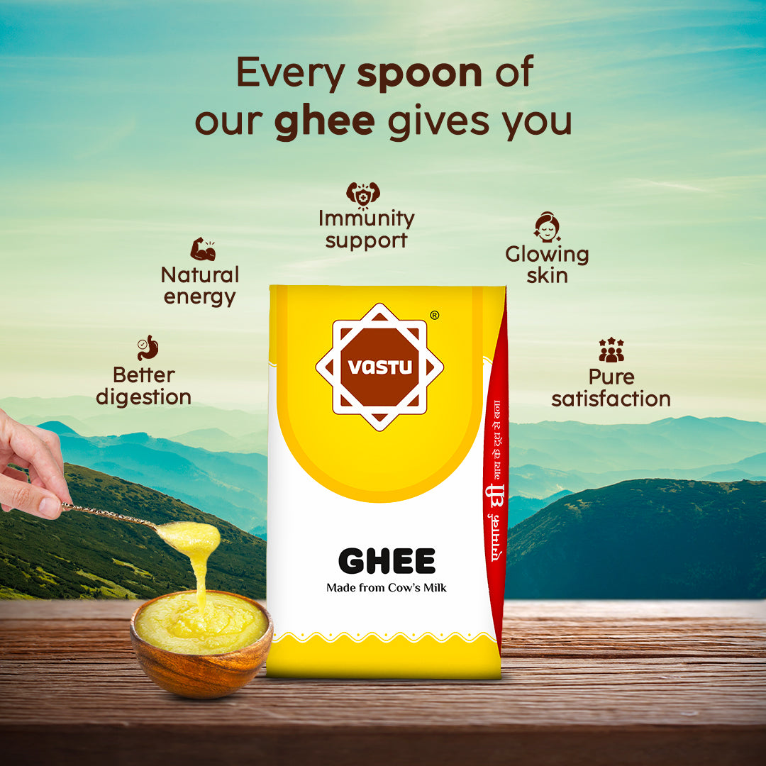 
                  
                    Vastu Cow Ghee Tetrapack(Sikka Pack) Combo-(Pack of 2)
                  
                