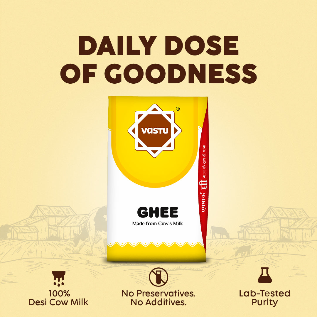 
                  
                    Vastu Cow Ghee Tetrapack(Sikka Pack) Combo-(Pack of 2)
                  
                