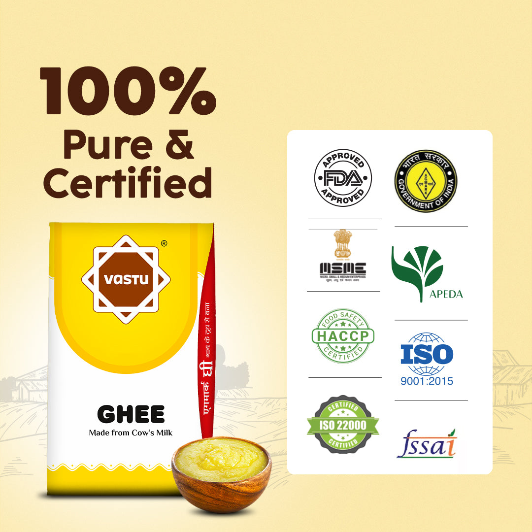 
                  
                    Vastu Cow Ghee Tetrapack(Sikka Pack) Combo-(Pack of 2)
                  
                