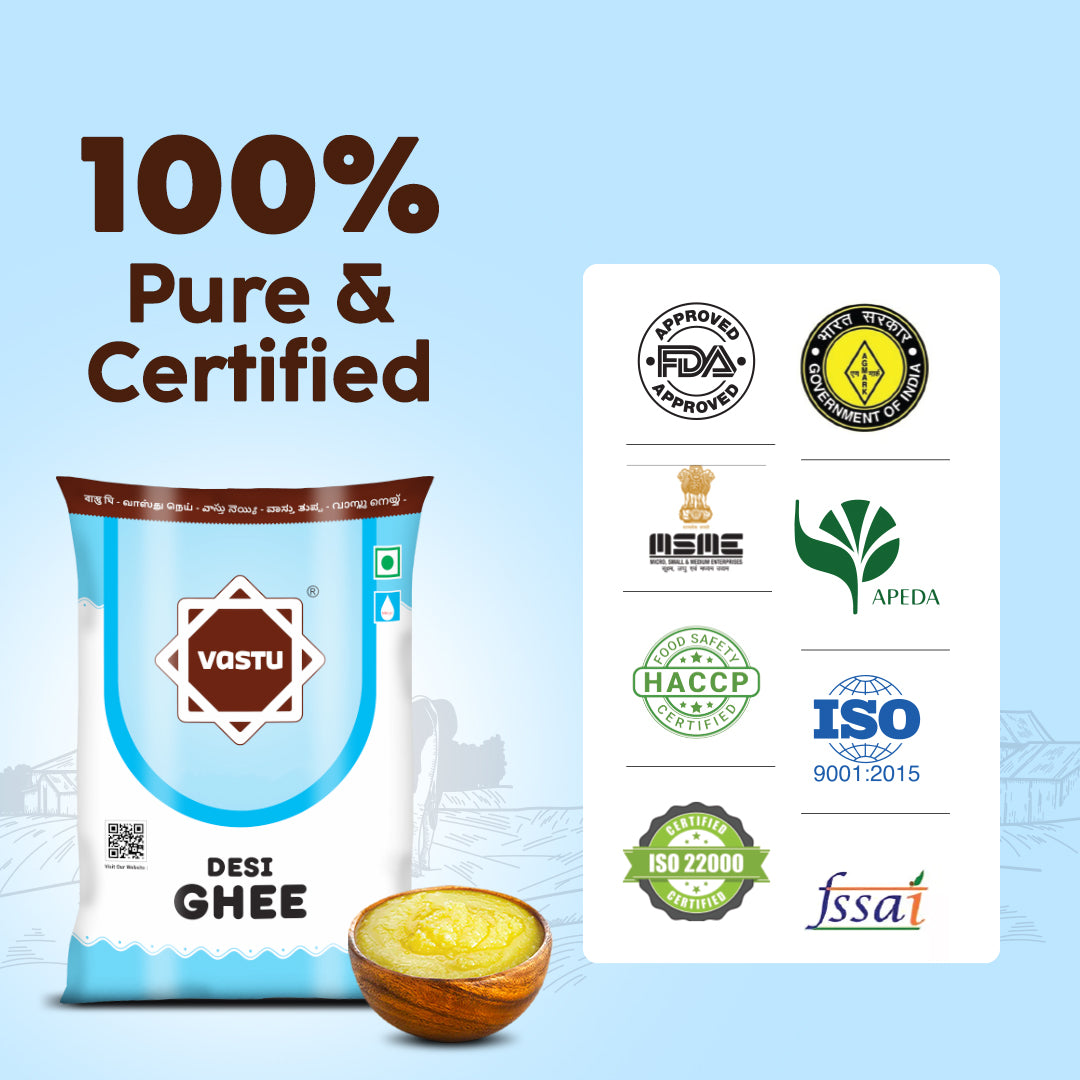 
                  
                    Vastu Desi Ghee Plastic Pouch (Pack of 1)
                  
                