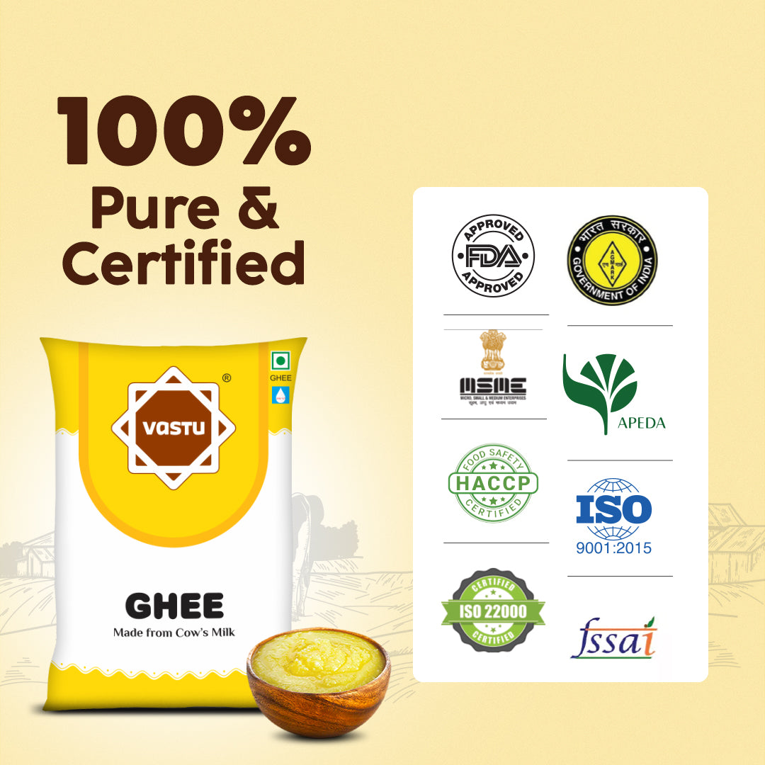 
                  
                    Vastu Cow Ghee Plastic Pouch Combo(Pack of 2)
                  
                