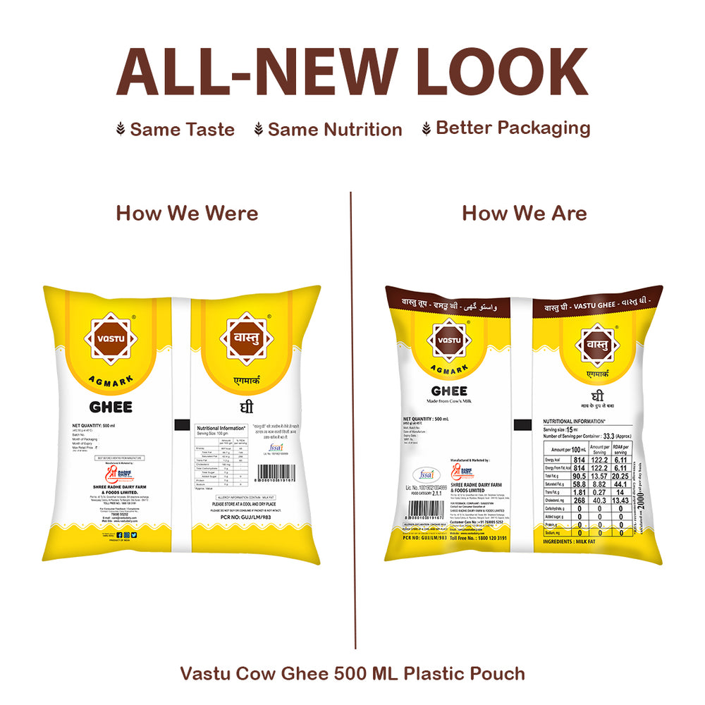 
                  
                    Vastu Cow Ghee Plastic Pouch Combo(Pack of 2)
                  
                