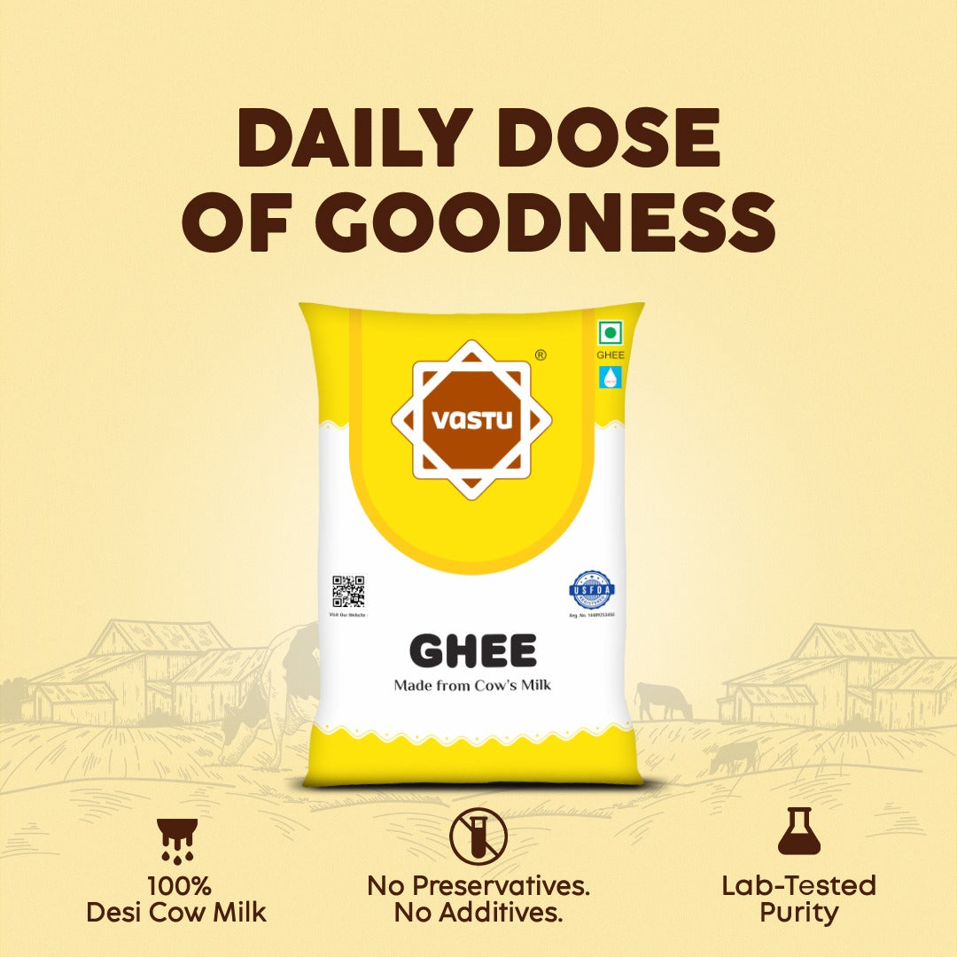 
                  
                    Vastu Cow Ghee Pouch- (Pack of 1)
                  
                